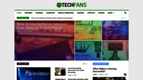 What Techfans.net website looked like in 2021 (3 years ago)