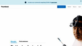 What Thumbtack.com website looked like in 2021 (4 years ago)