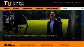 What Towson.edu website looked like in 2021 (4 years ago)