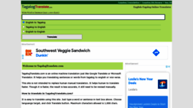 What Tagalogtranslate.com website looked like in 2021 (3 years ago)