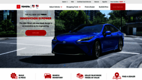 What Toyota.com website looked like in 2021 (3 years ago)