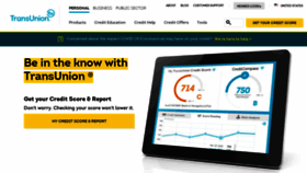 What Transunion.com website looked like in 2021 (3 years ago)