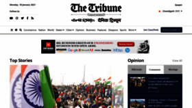 What Tribuneindia.com website looked like in 2021 (3 years ago)