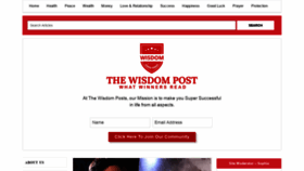 What Thewisdompost.com website looked like in 2021 (3 years ago)