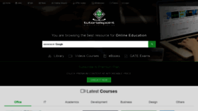 What Tutorialspoint.com website looked like in 2021 (4 years ago)