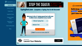 What Typingtest.com website looked like in 2021 (3 years ago)