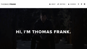 What Thomasjfrank.com website looked like in 2021 (3 years ago)