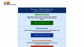 What Tdsb.elearningontario.ca website looked like in 2021 (3 years ago)