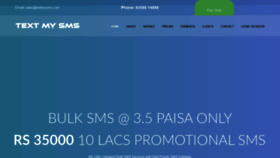 What Textmysms.in website looked like in 2021 (3 years ago)