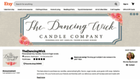 What Thedancingwick.com website looked like in 2021 (3 years ago)