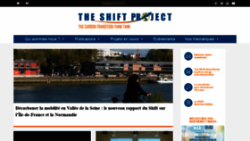What Theshiftproject.org website looked like in 2021 (3 years ago)