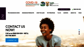 What Tfginsurance.co.za website looked like in 2021 (3 years ago)
