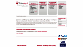 What Thinstuff.com website looked like in 2021 (3 years ago)