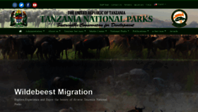 What Tanzaniaparks.go.tz website looked like in 2021 (3 years ago)