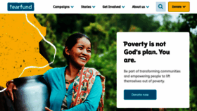 What Tearfund.org website looked like in 2021 (3 years ago)