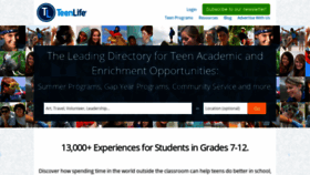 What Teenlife.com website looked like in 2021 (3 years ago)