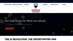 What Theamericancollege.edu website looked like in 2021 (3 years ago)