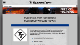 What Truckingtruth.com website looked like in 2021 (3 years ago)