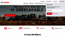 What Toyota.co.nz website looked like in 2021 (3 years ago)