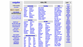 What Tulsa.craigslist.org website looked like in 2021 (3 years ago)