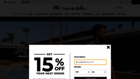 What Travismathew.com website looked like in 2021 (3 years ago)