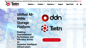 What Tintri.com website looked like in 2021 (3 years ago)