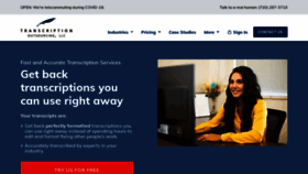 What Transcriptionoutsourcing.net website looked like in 2021 (3 years ago)