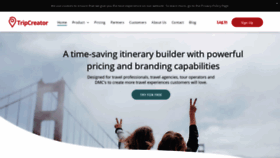What Tripcreator.io website looked like in 2021 (4 years ago)