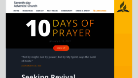 What Tendaysofprayer.org website looked like in 2021 (3 years ago)