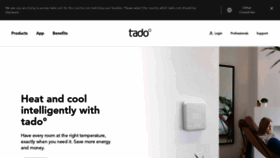 What Tado.com website looked like in 2021 (3 years ago)