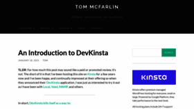 What Tommcfarlin.com website looked like in 2021 (3 years ago)