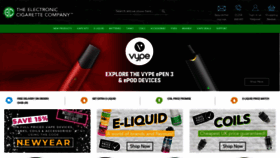 What Theelectroniccigarette.co.uk website looked like in 2021 (3 years ago)