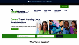 What Travelnursing.com website looked like in 2021 (3 years ago)