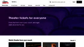 What Todaytix.com website looked like in 2021 (3 years ago)