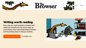What Thebrowser.com website looked like in 2021 (3 years ago)