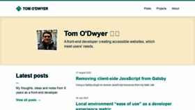What Tomodwyer.com website looked like in 2021 (3 years ago)
