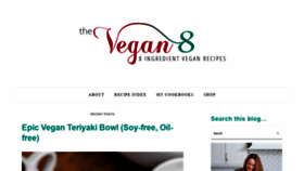 What Thevegan8.com website looked like in 2021 (3 years ago)