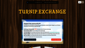 What Turnip.exchange website looked like in 2021 (3 years ago)