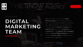What Thesnowagency.com website looked like in 2021 (3 years ago)