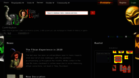 What Tibiaroyal.com website looked like in 2021 (3 years ago)