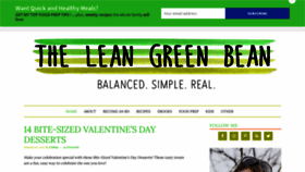What Theleangreenbean.com website looked like in 2021 (3 years ago)