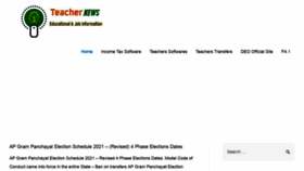What Teachernews.in website looked like in 2021 (3 years ago)