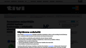 What Tivi.fi website looked like in 2021 (3 years ago)