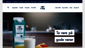 What Tine.no website looked like in 2021 (3 years ago)