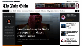 What Thedohaglobe.com website looked like in 2021 (3 years ago)