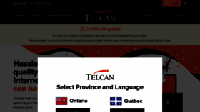 What Telcan.com website looked like in 2021 (3 years ago)