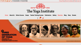 What Theyogainstitute.org website looked like in 2021 (3 years ago)