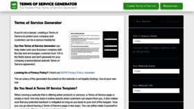 What Termsofservicegenerator.net website looked like in 2021 (3 years ago)