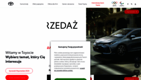 What Toyota.pl website looked like in 2021 (3 years ago)