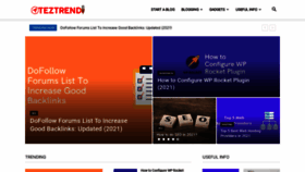 What Teztrend.com website looked like in 2021 (3 years ago)